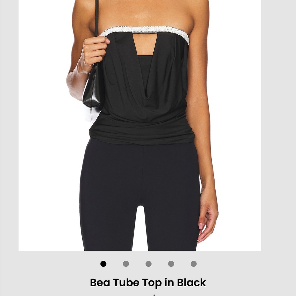 Superdown Black Bustier Cut Out Top